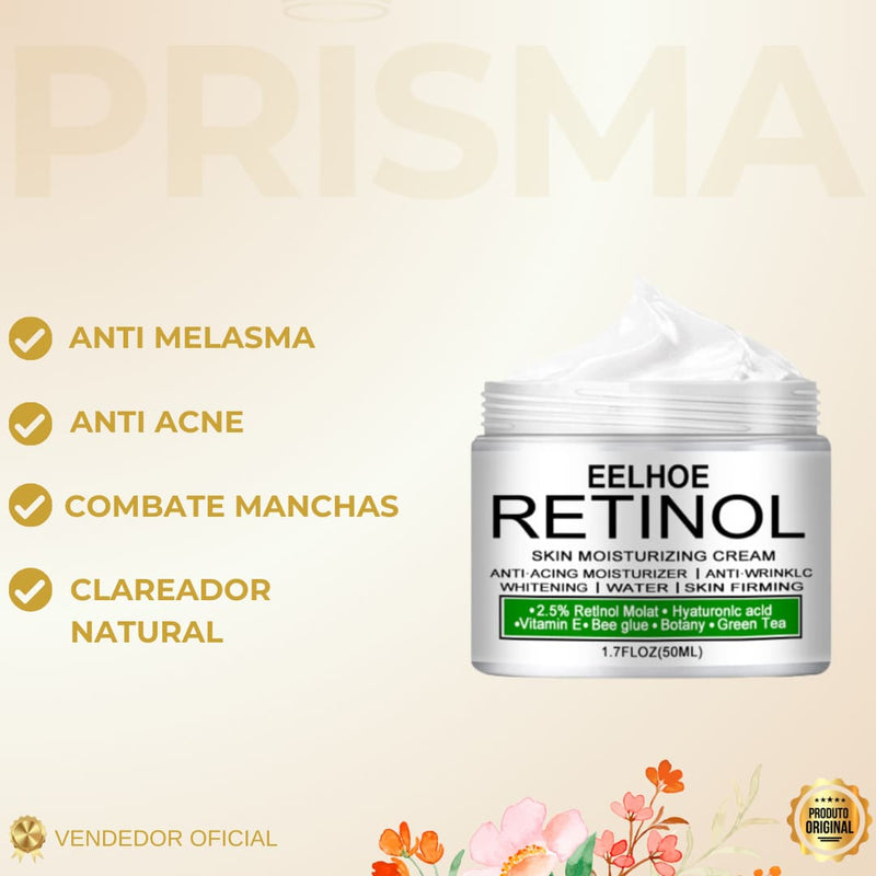 Creme clareador RETINOL (Combate manchas de sol, acne, idade e  Melasma)