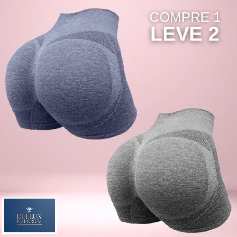 Short Prisma Shape Empina Bumbum - Promoção COMPRE 1 E LEVE 2 Prisma Store P/M Cinza + Azul 