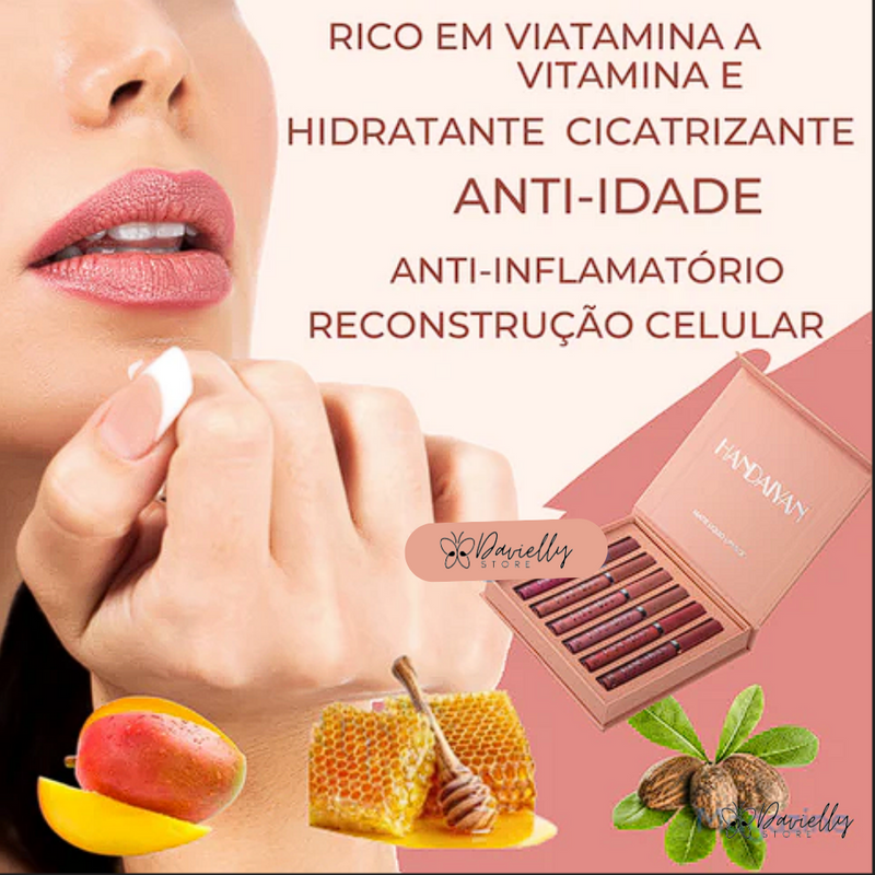 Batom Anti-Idade MATTE Longa Duração Handaiyan - PAGUE 3 LEVE 6